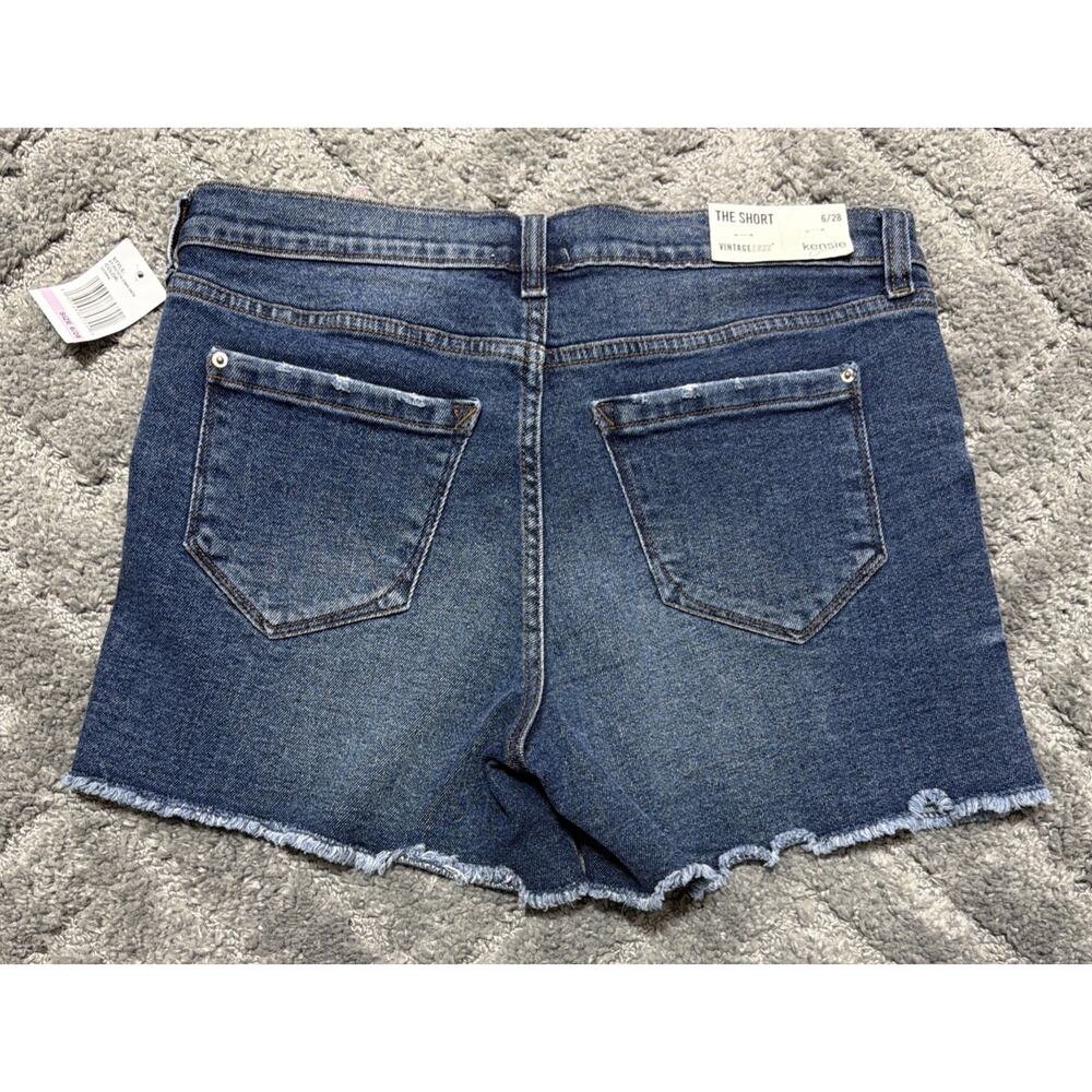 Kensie Jeans Vintage Luxe Women's The Short Size 6/28 Lesina Blue Denim Shorts - Picture 2 of 8